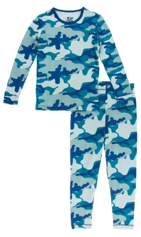 KicKee Pants Oasis Military L/S Pajama Set