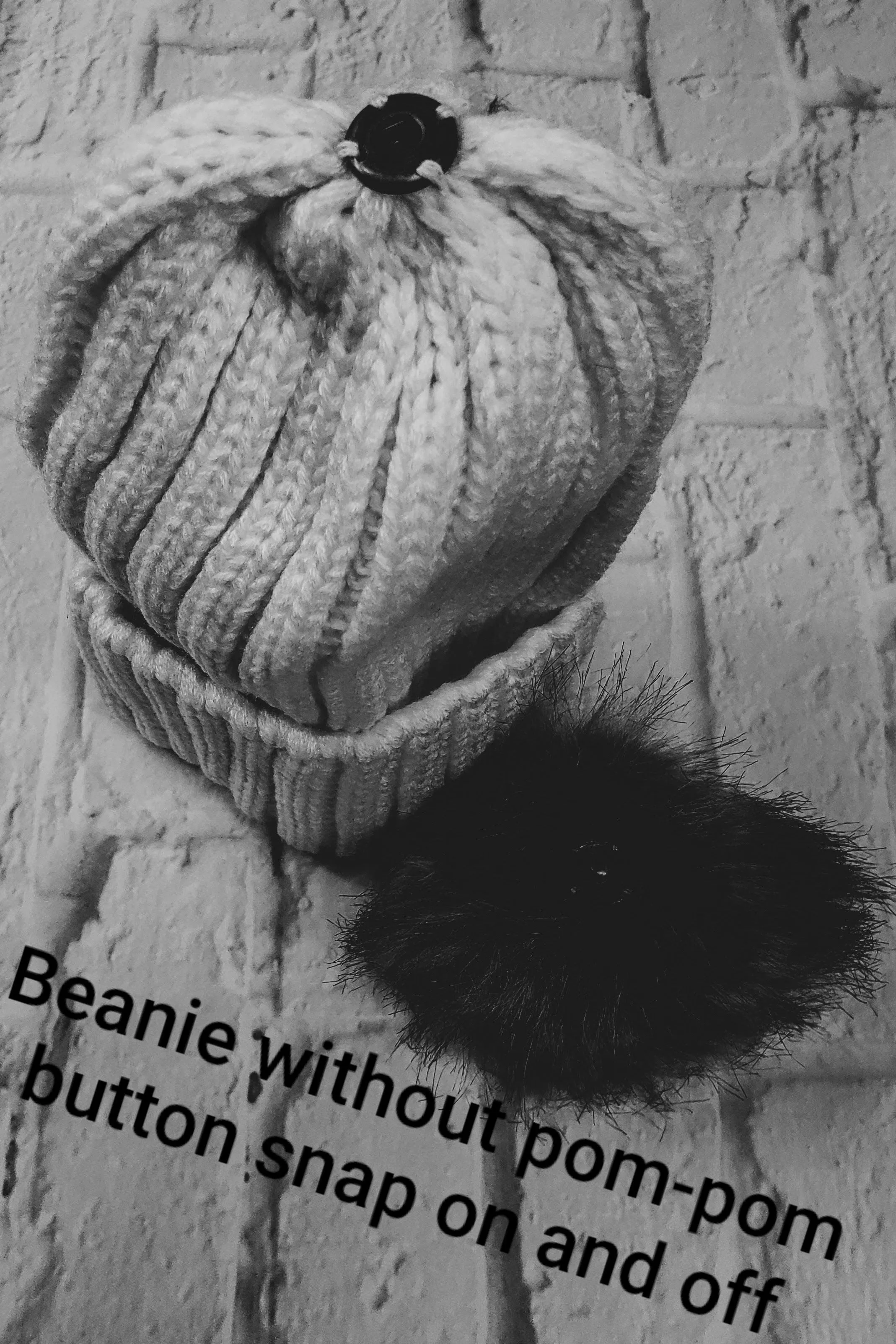 #1 Brown Pom-Pom Beanie