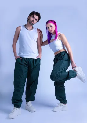 118T Unisex Cuffed Nylon Jogger - Hunter Green