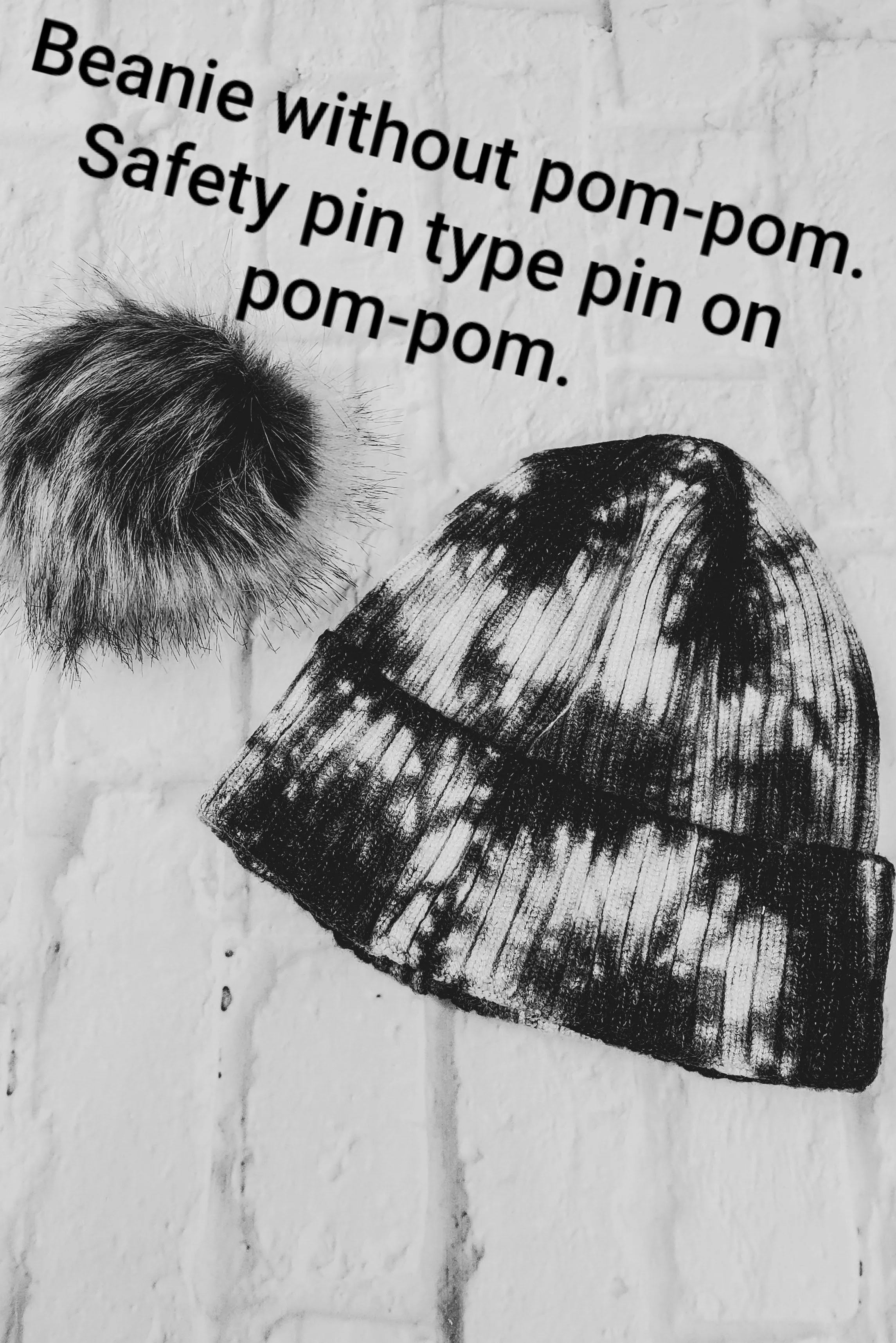 #18 Purple Tie-Dye Pom-Pom Beanie