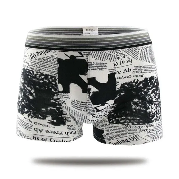 19 colors fashion design cotton Cartoon cuecas boxer men high quality fancy patterned mens underwear boxers men shorts Panties