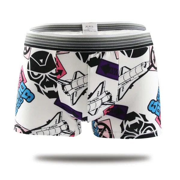 19 colors fashion design cotton Cartoon cuecas boxer men high quality fancy patterned mens underwear boxers men shorts Panties