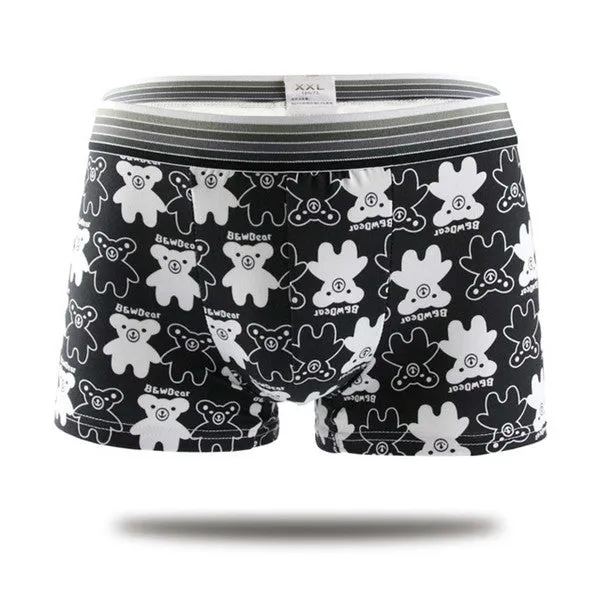 19 colors fashion design cotton Cartoon cuecas boxer men high quality fancy patterned mens underwear boxers men shorts Panties