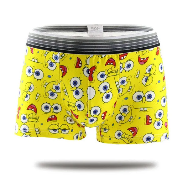 19 colors fashion design cotton Cartoon cuecas boxer men high quality fancy patterned mens underwear boxers men shorts Panties