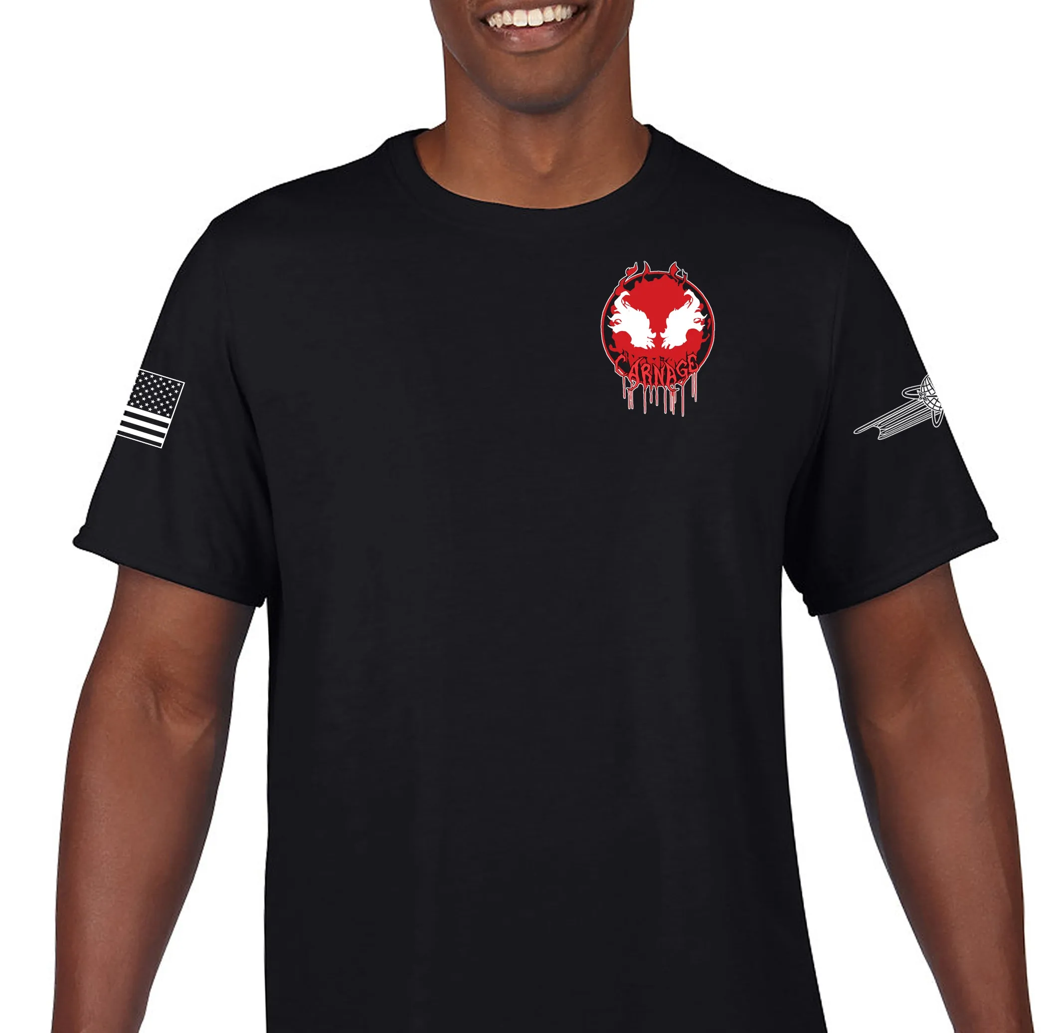 21st Carnage Unisex Performance Short Sleeve PT Shirt (Feels like Cotton). This shirt IS approved for PT.