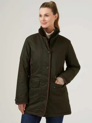 30% OFF ALAN PAINE Fernley Weekend Coat - Ladies Waterproof - Woodland Size: UK 20