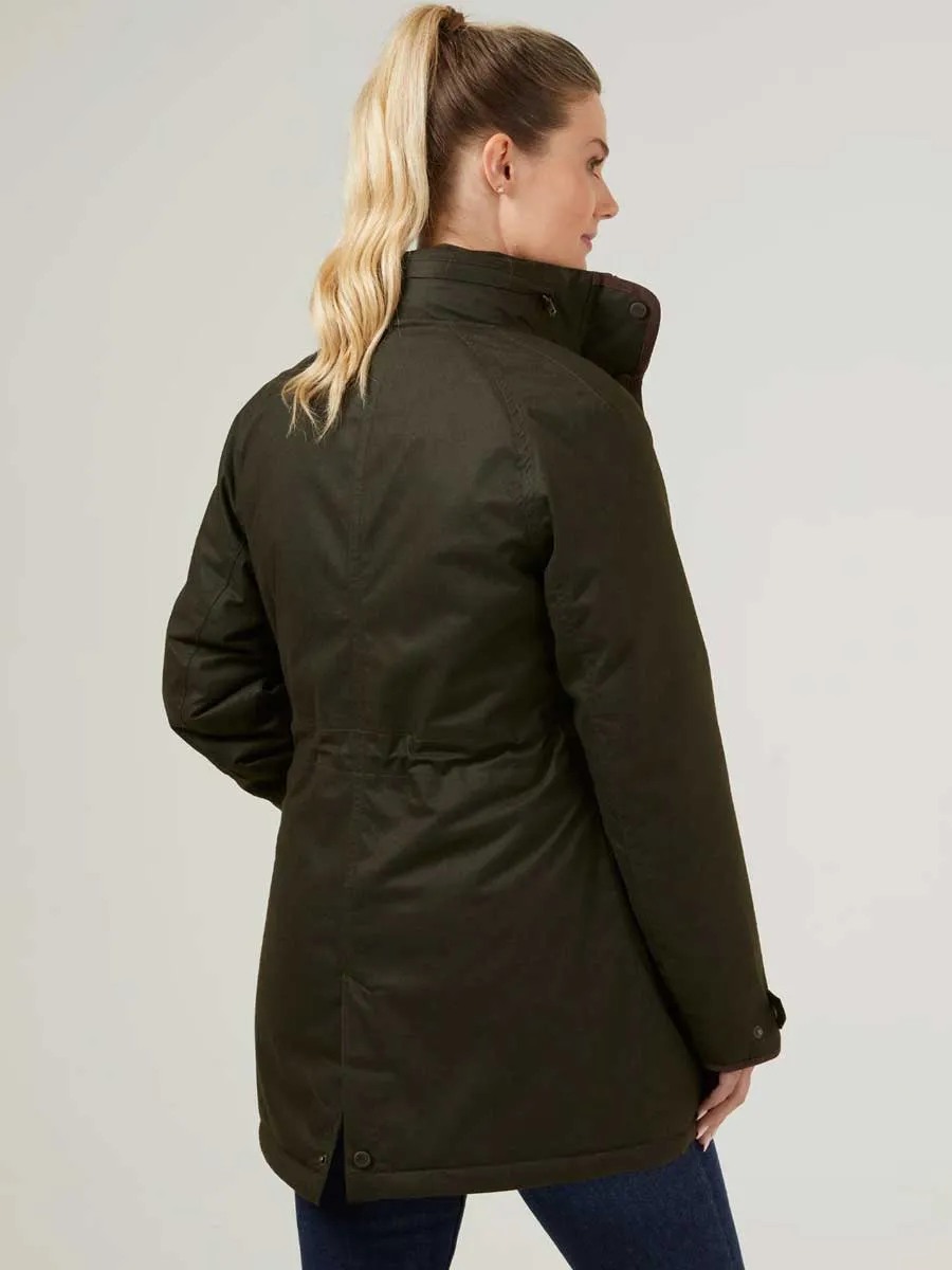 30% OFF ALAN PAINE Fernley Weekend Coat - Ladies Waterproof - Woodland Size: UK 20