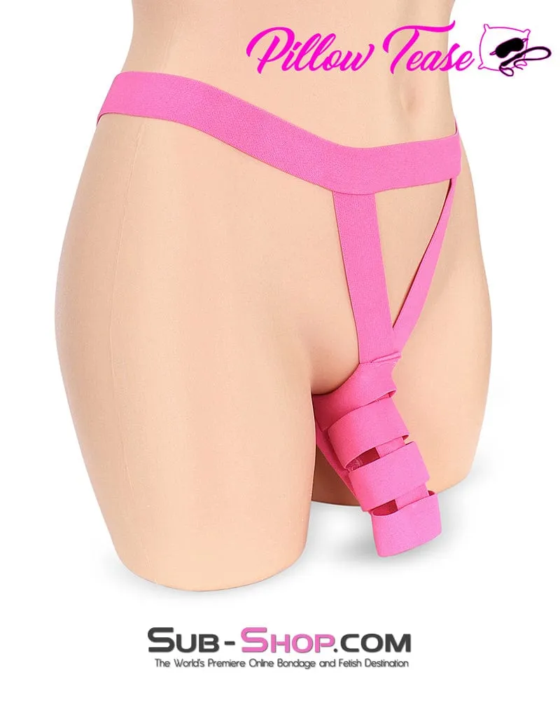 6785DL      Sissy Boi Pink Sissy Mistress Penis Posing Strap Jock Harness Bondage Underwear