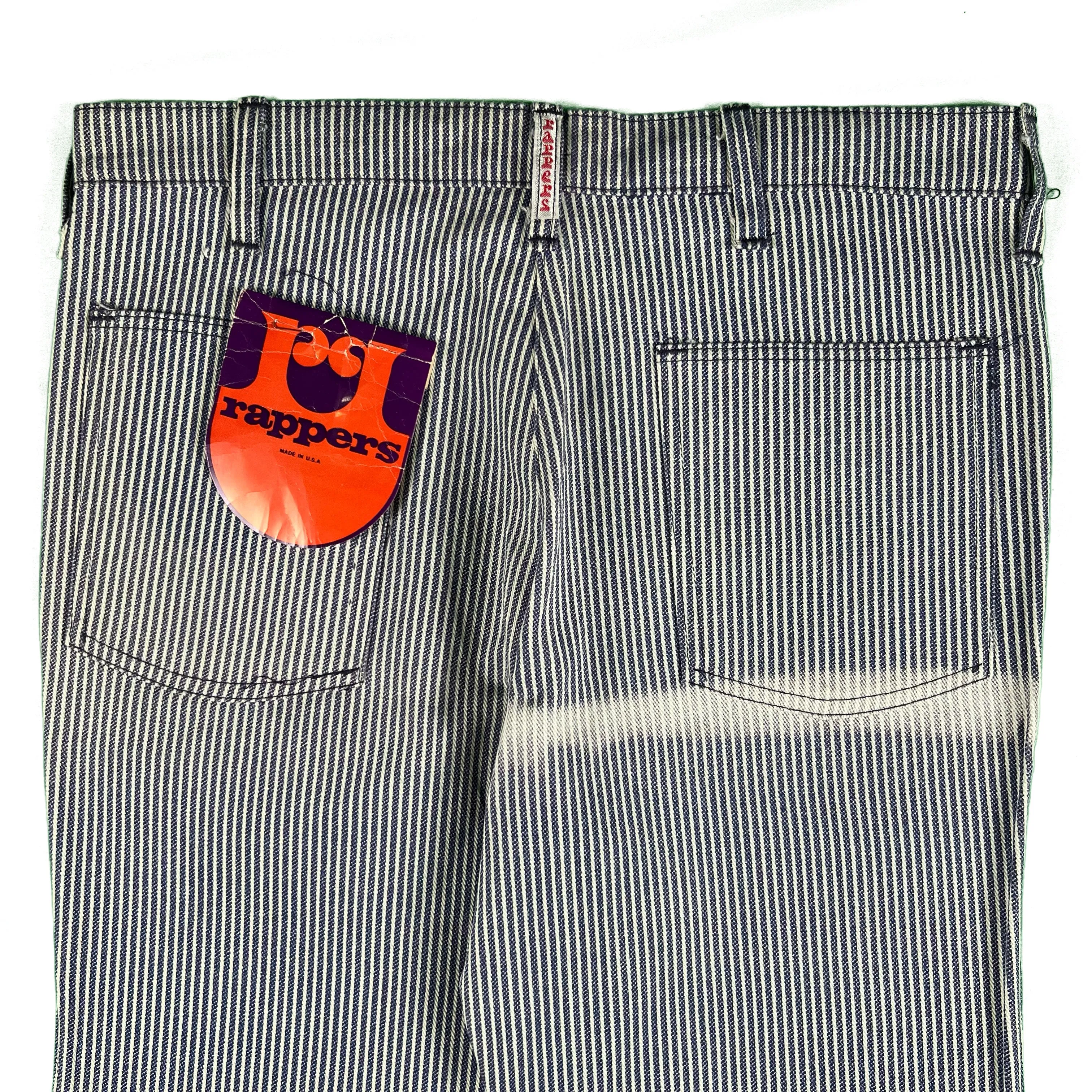 70s Hickory Stripe Denim Flares- 32x31.5