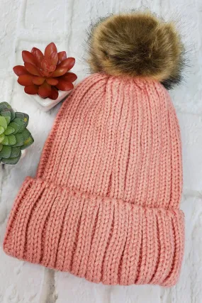 #9 Pink Pom-Pom Beanie