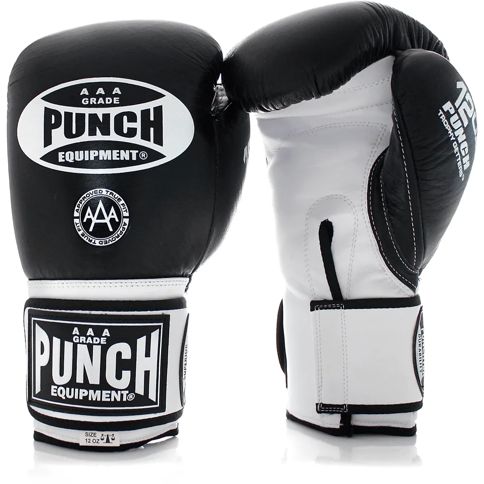 90201     ~ TROPHY GETTER BOXING GLOVES BLK/WT