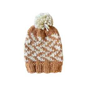 Acorn Indie Beanie - Caramel/Cream