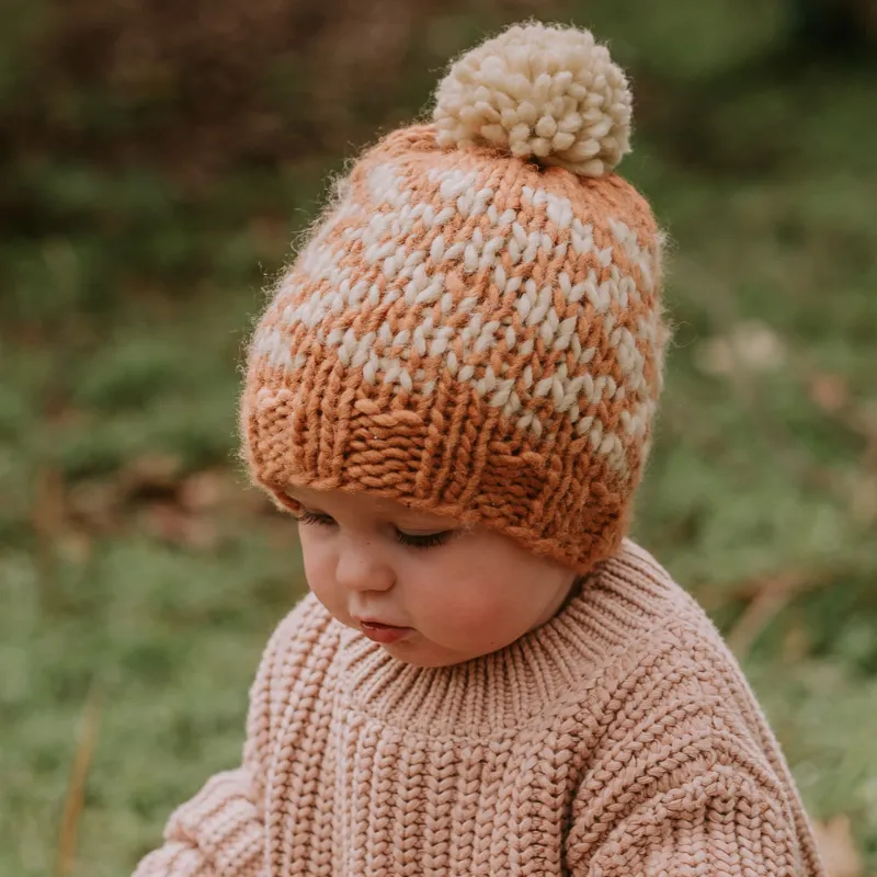 Acorn Indie Beanie - Caramel/Cream