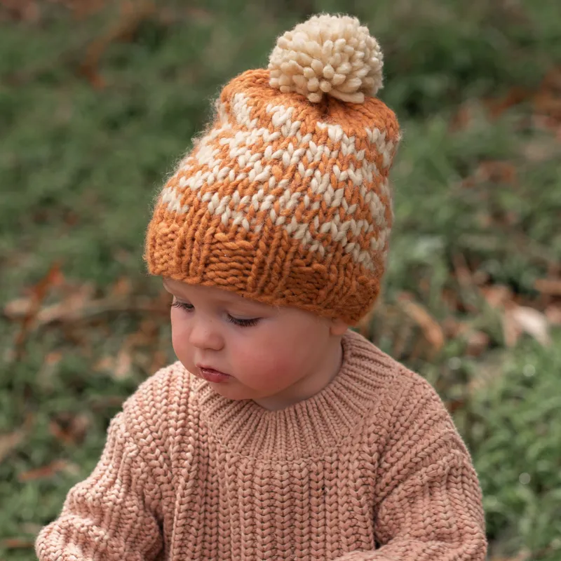 Acorn Indie Beanie - Caramel/Cream