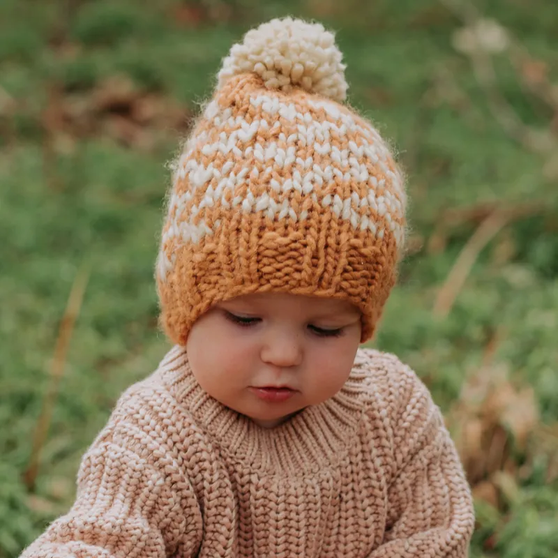 Acorn Indie Beanie - Caramel/Cream