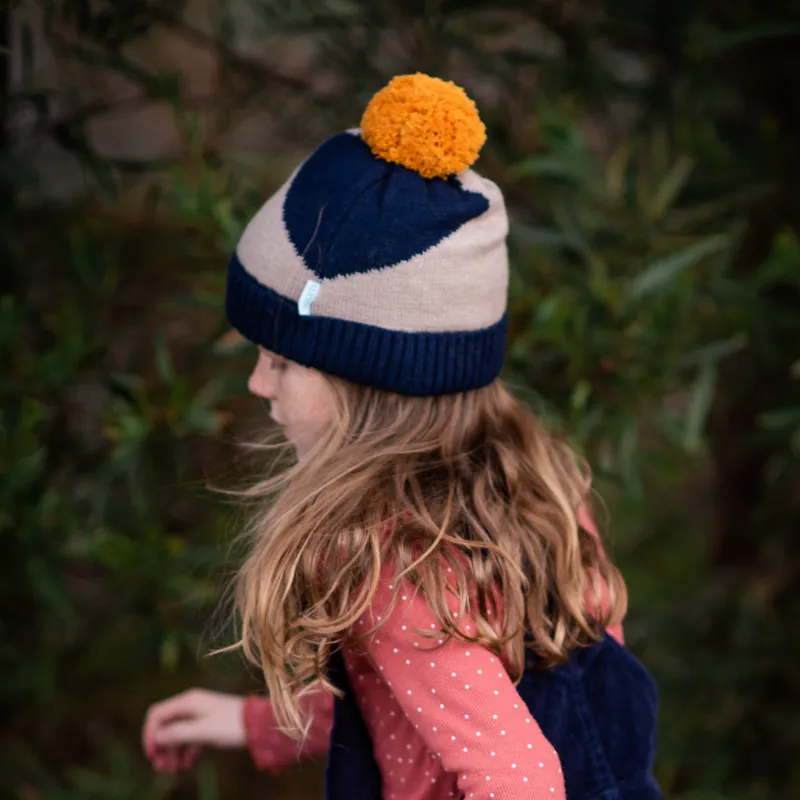 Acorn Stripes Beanie - Navy