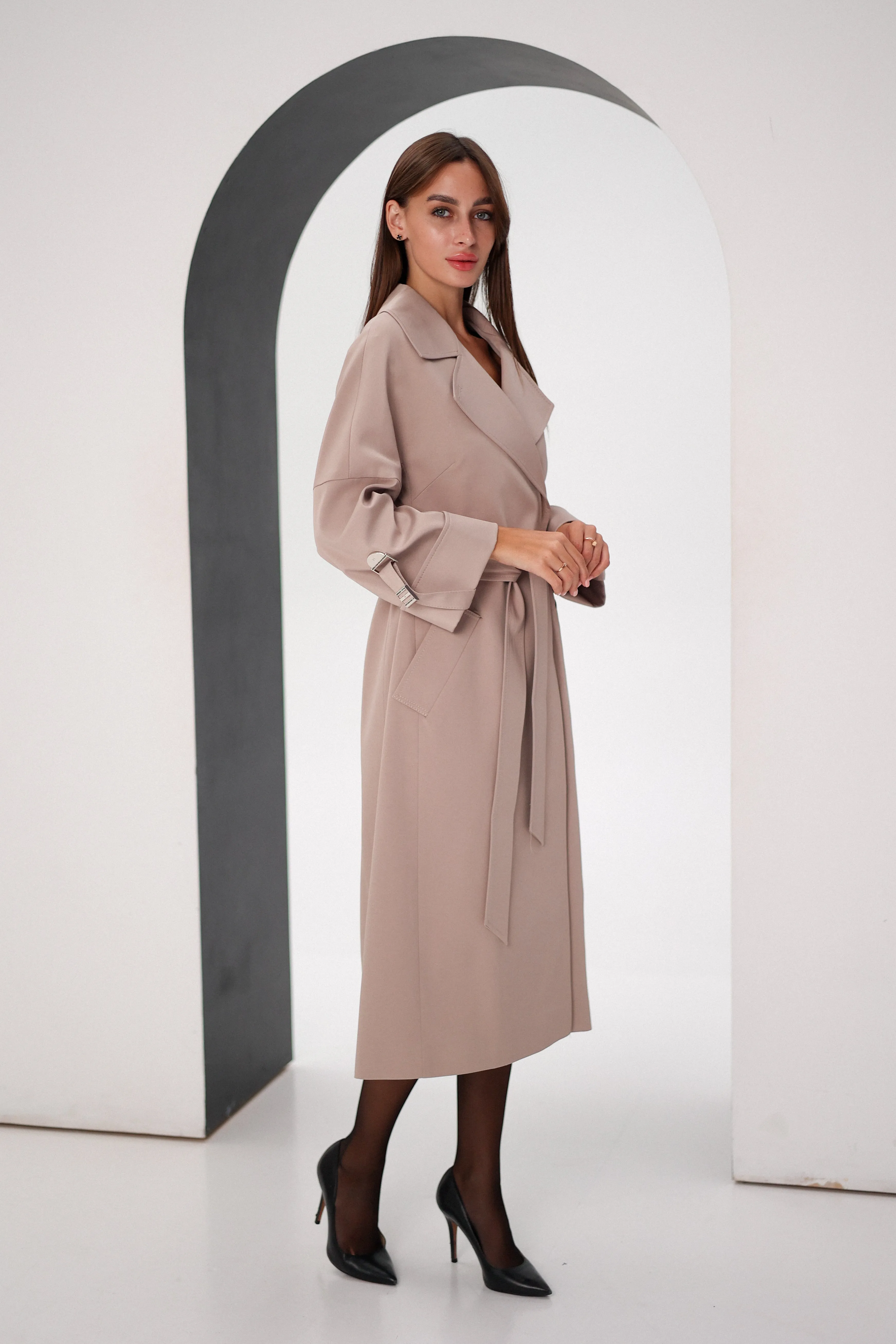 Aire Trench Coat in Blush