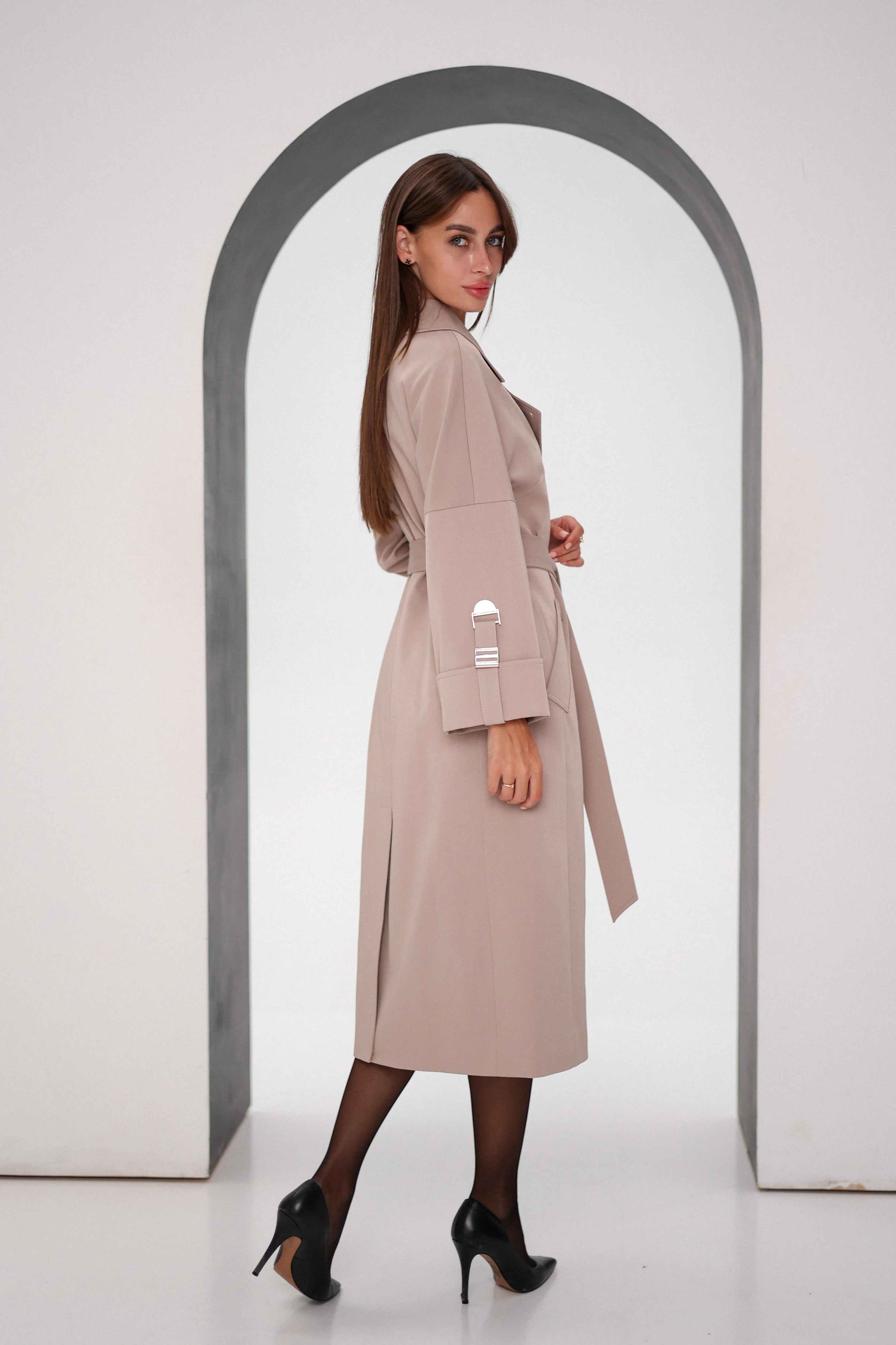 Aire Trench Coat in Blush