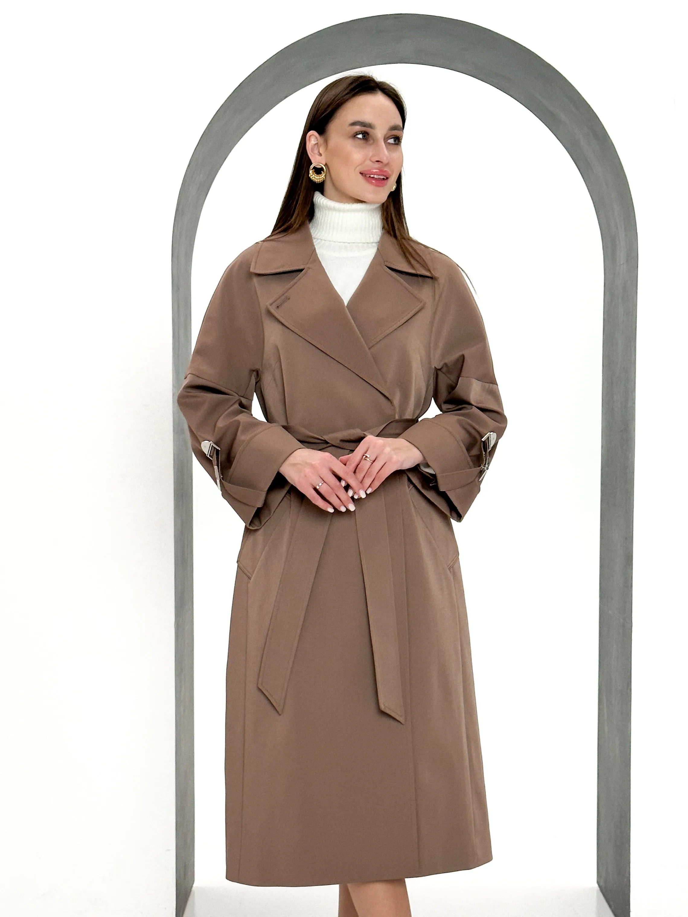 Aire Trench Coat in Mauve