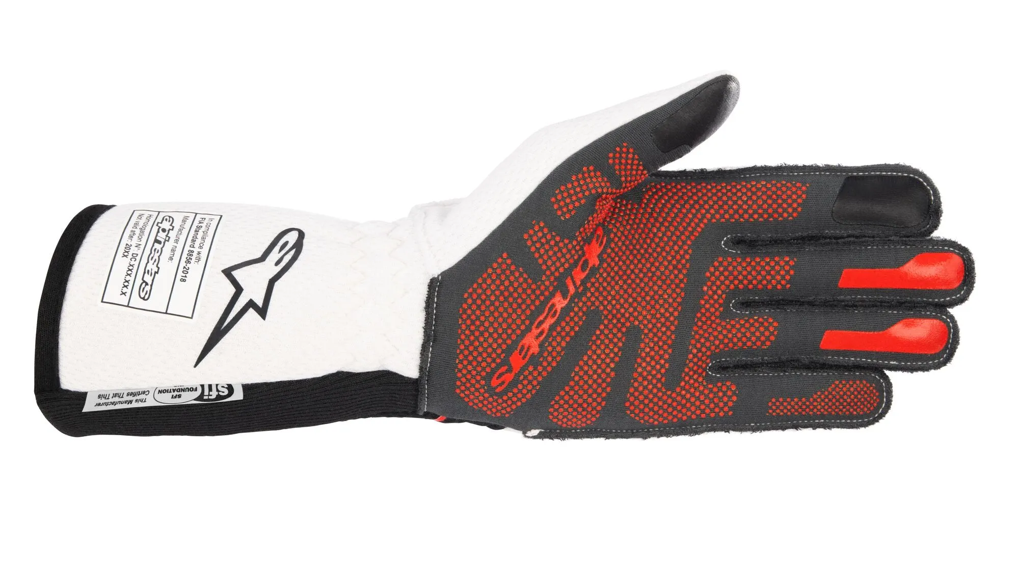 ALPINESTARS 3550123_13_S TECH 1-ZX v3 Racing gloves, FIA 8856-2018, black/red, Size S