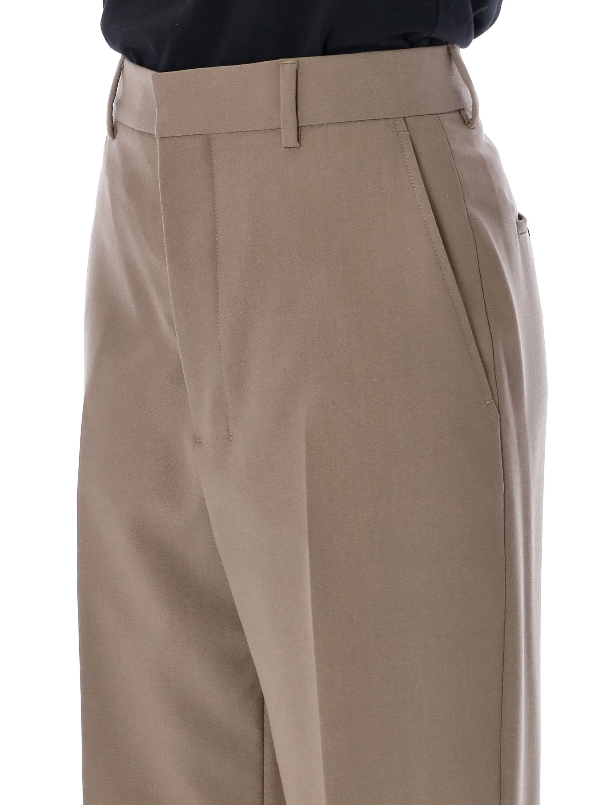 AMI Flared High Waist Pants