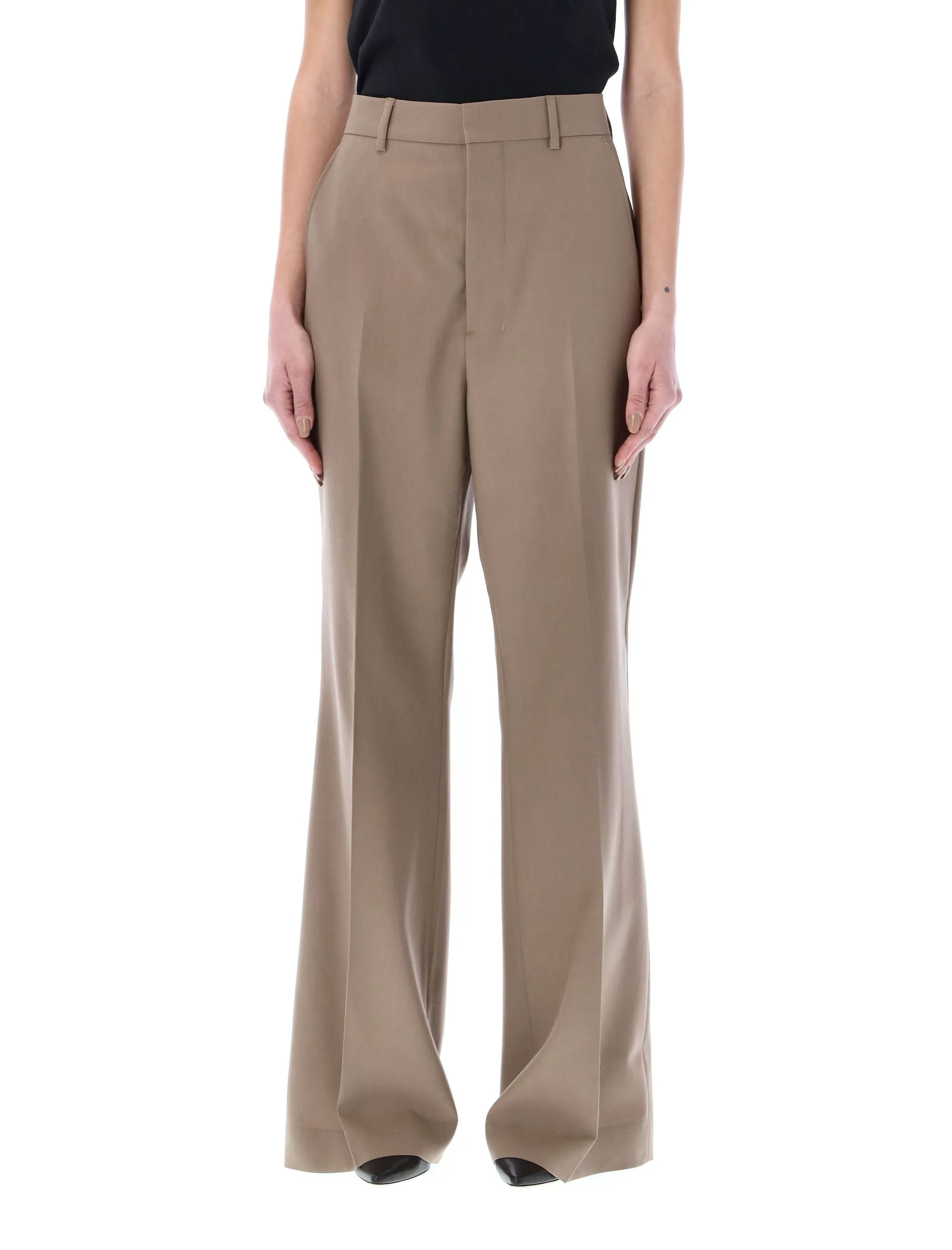 AMI Flared High Waist Pants