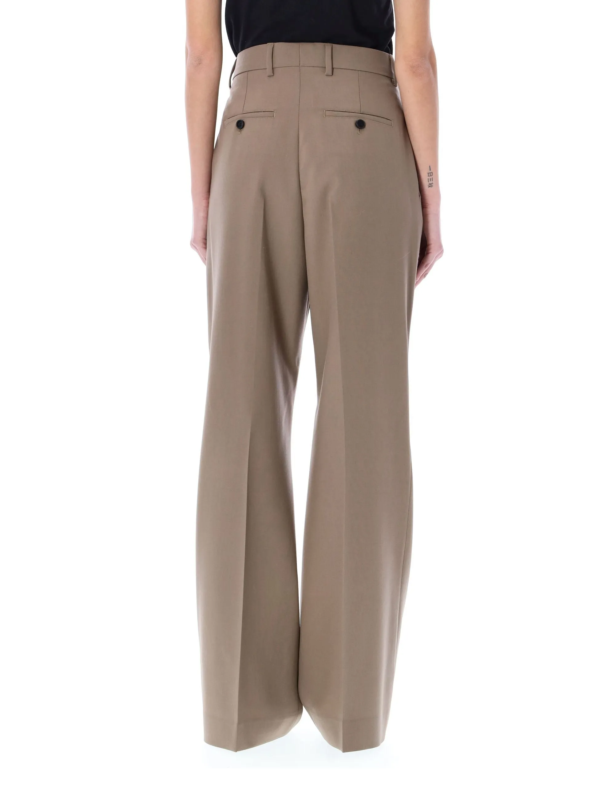 AMI Flared High Waist Pants