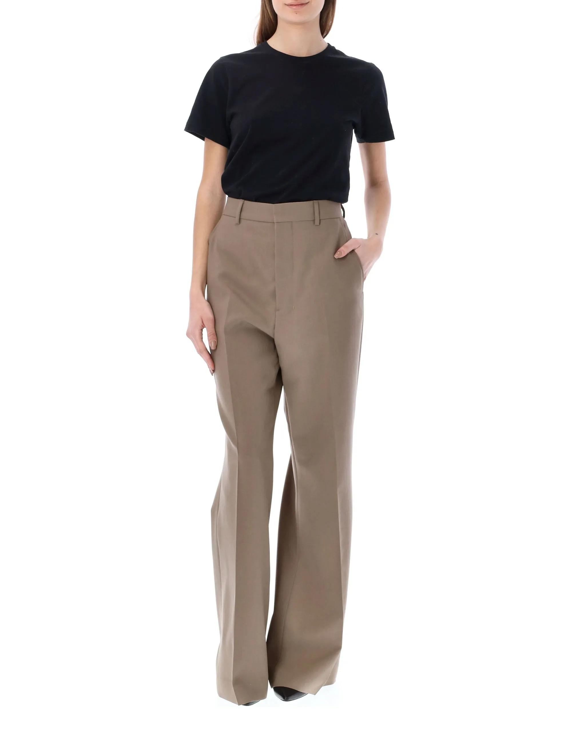 AMI Flared High Waist Pants