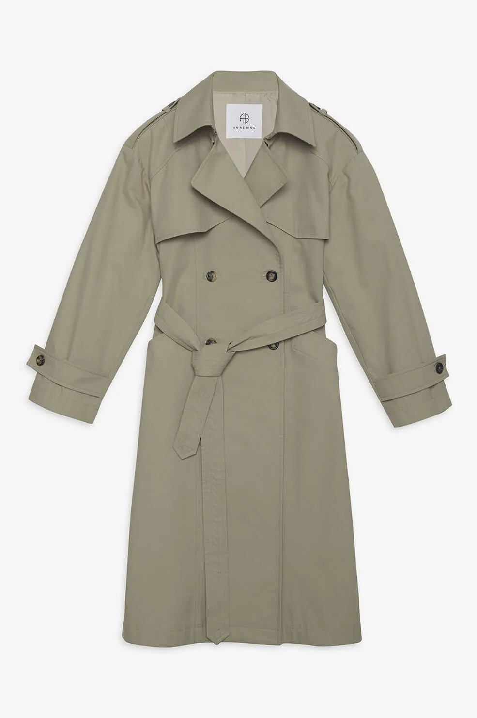 Anine Bing - Finley Trench in Green Khaki