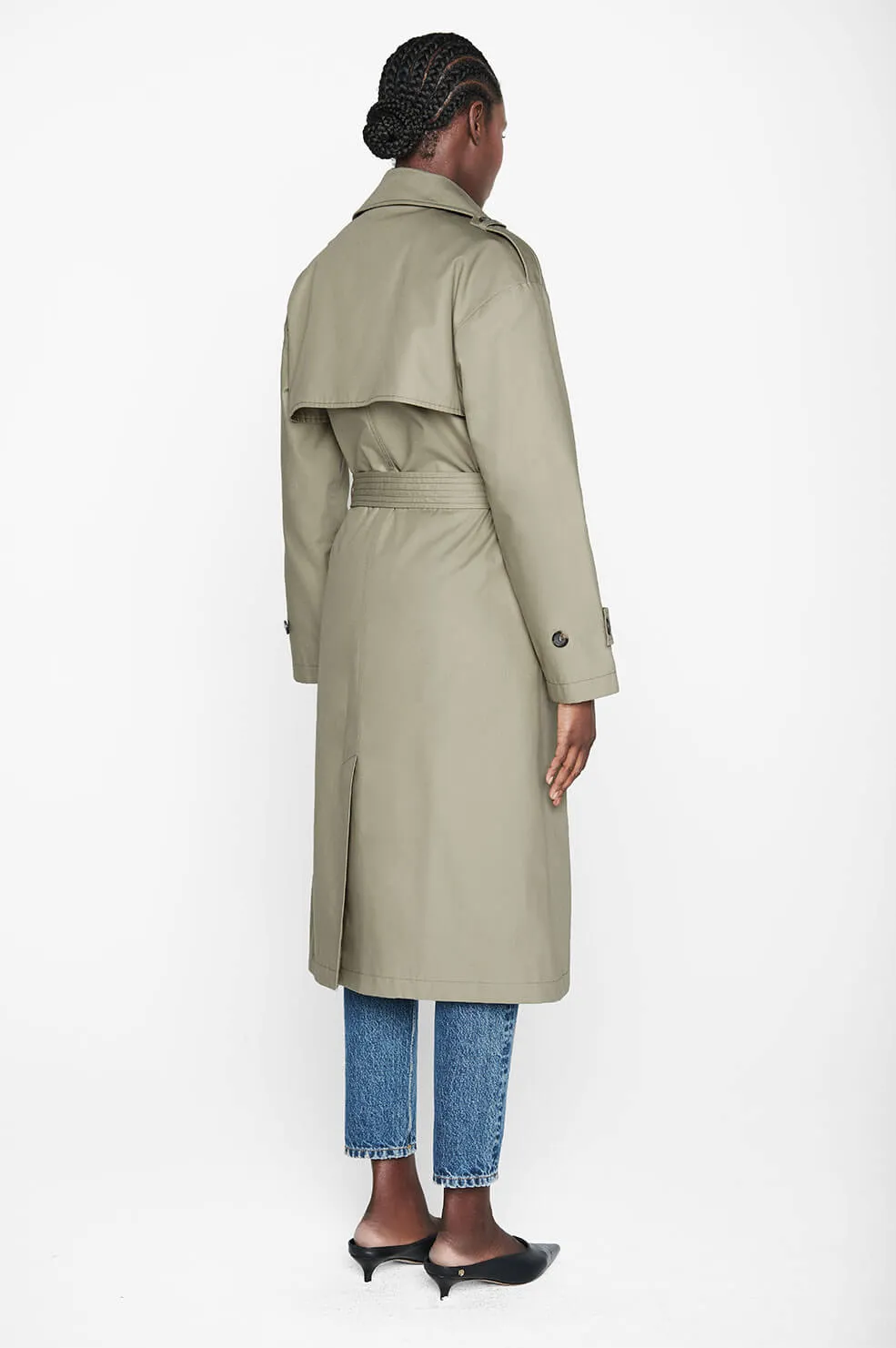 Anine Bing - Finley Trench in Green Khaki