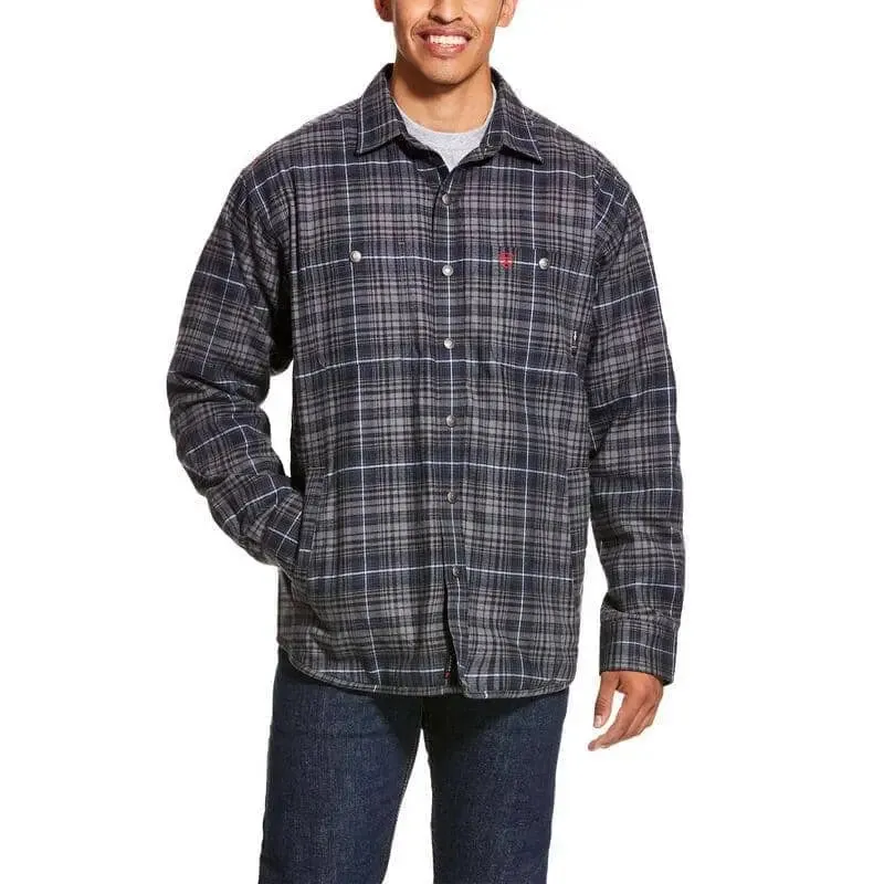 ARIAT - FR Monument Shirt Jacket, Grey Plaid