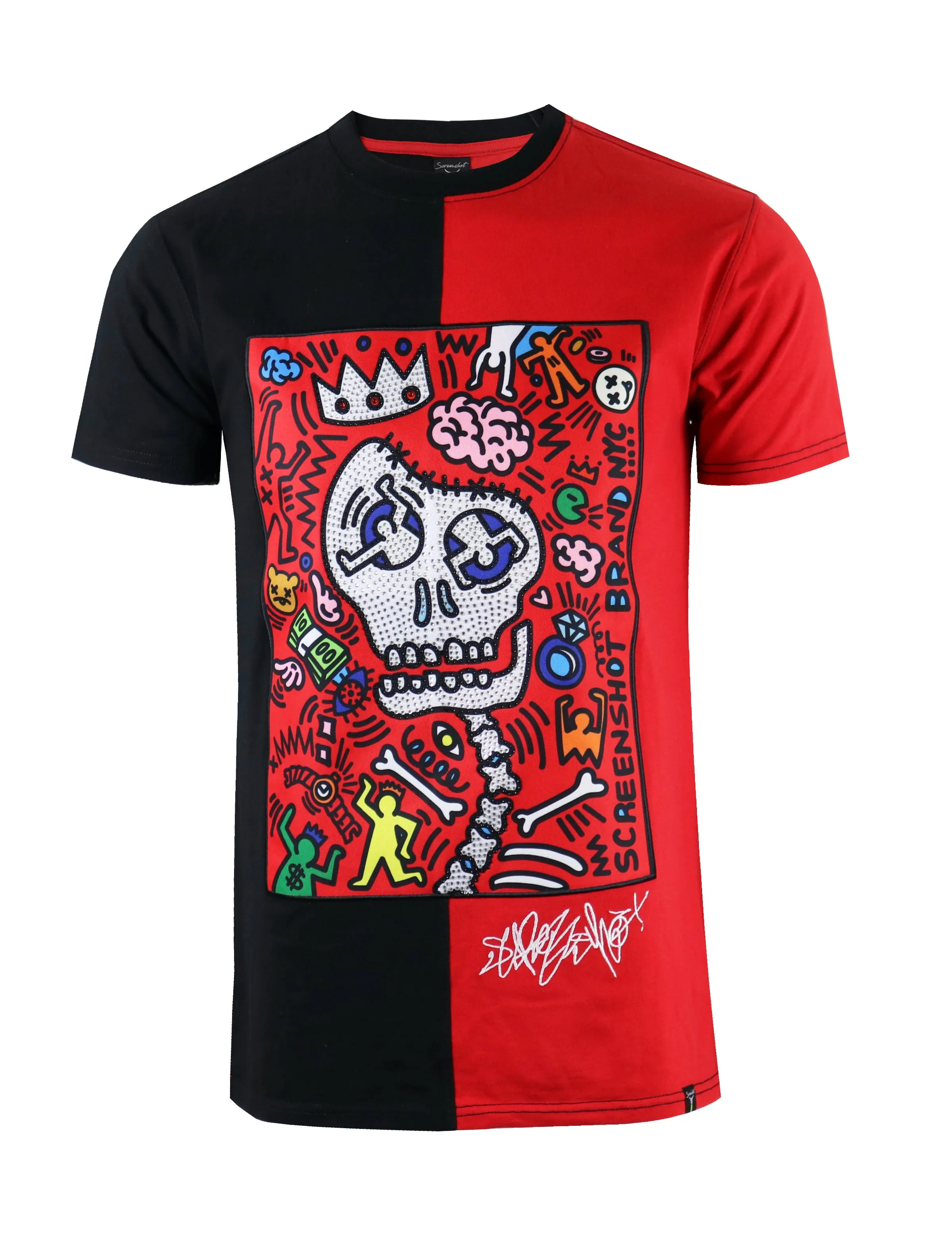 ART SKULL-S11201 (BLACK/RED)