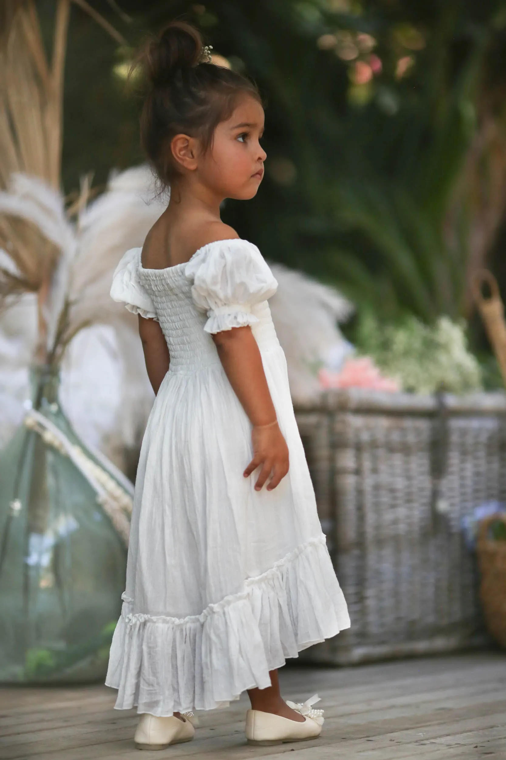 Asha Dress - girls Ivory Dress