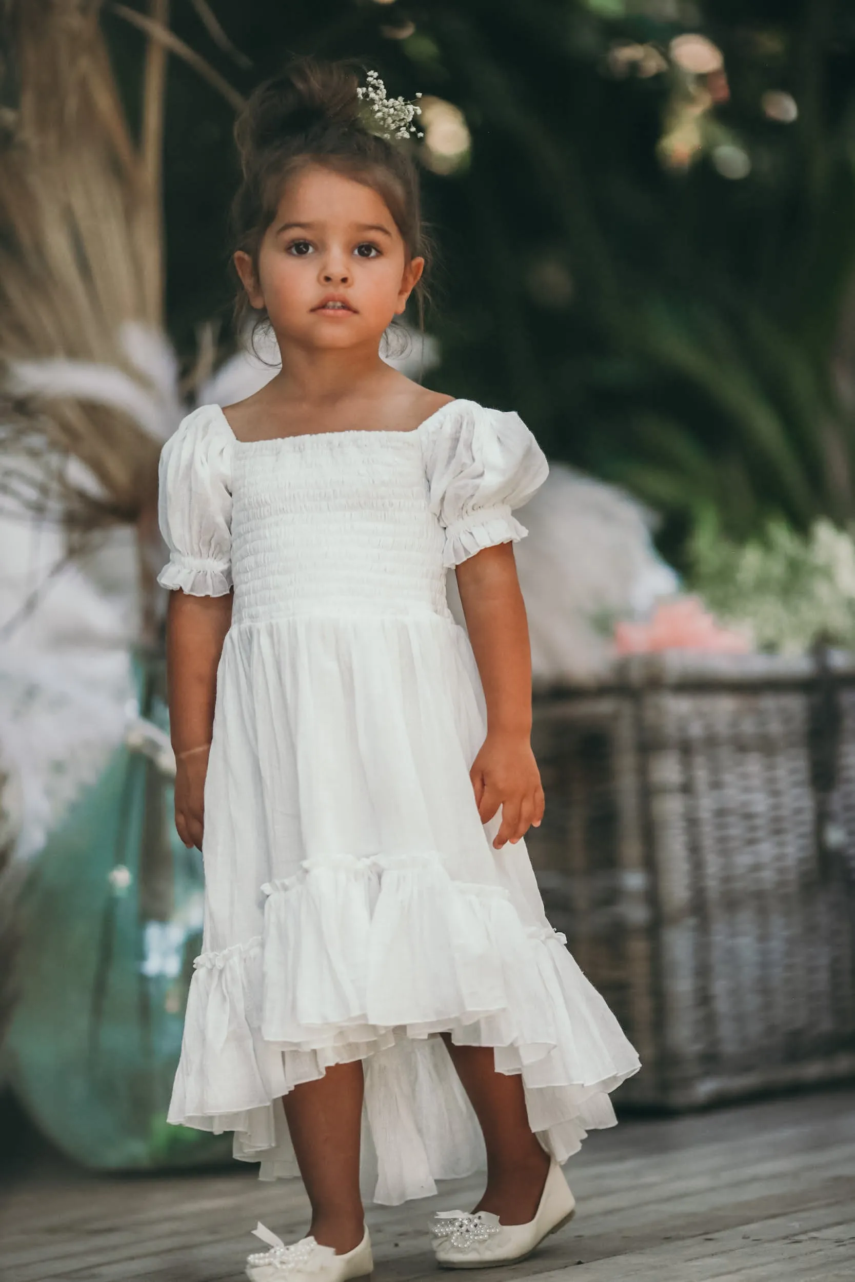 Asha Dress - girls Ivory Dress