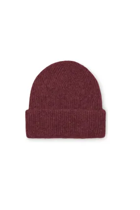 ATLAS BEANIE - BURGUNDY - SILK/CASHMERE