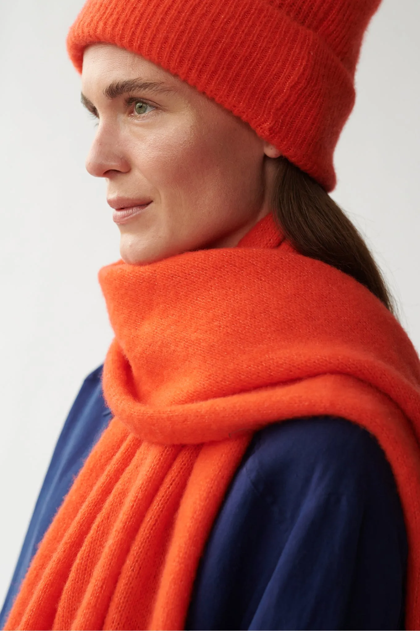 ATLAS BEANIE - PERSIMMON - SILK/CASHMERE