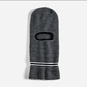 Autumn Striped Balaclava - Black