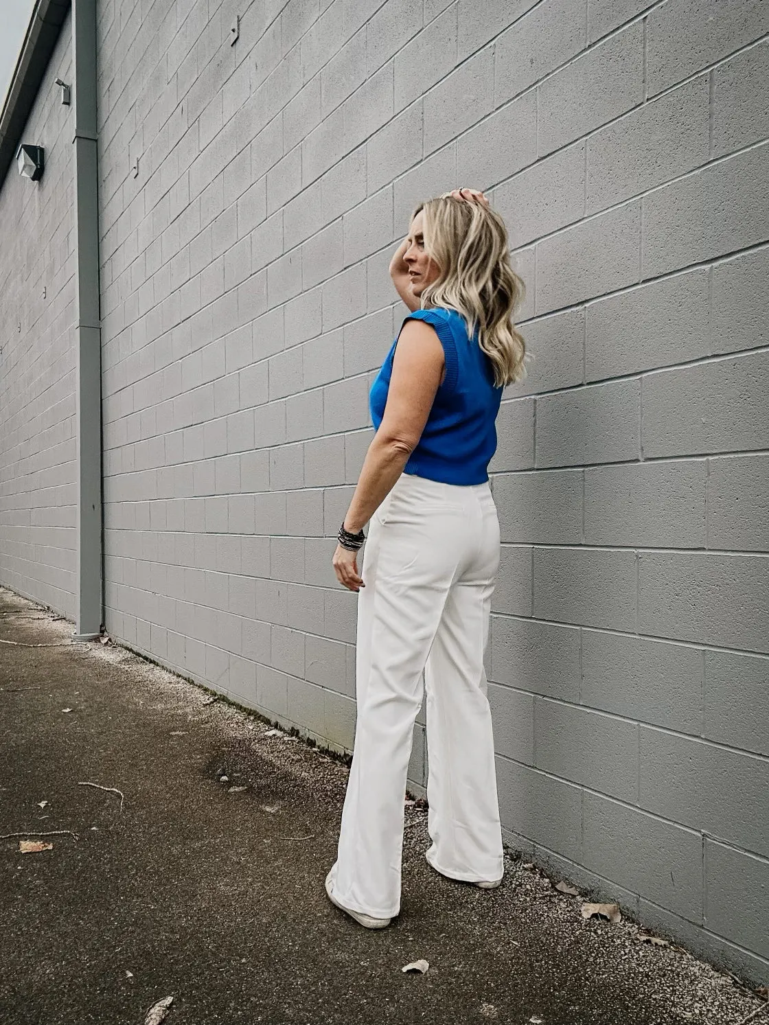 Bahama Blue Sleeveless Sweater