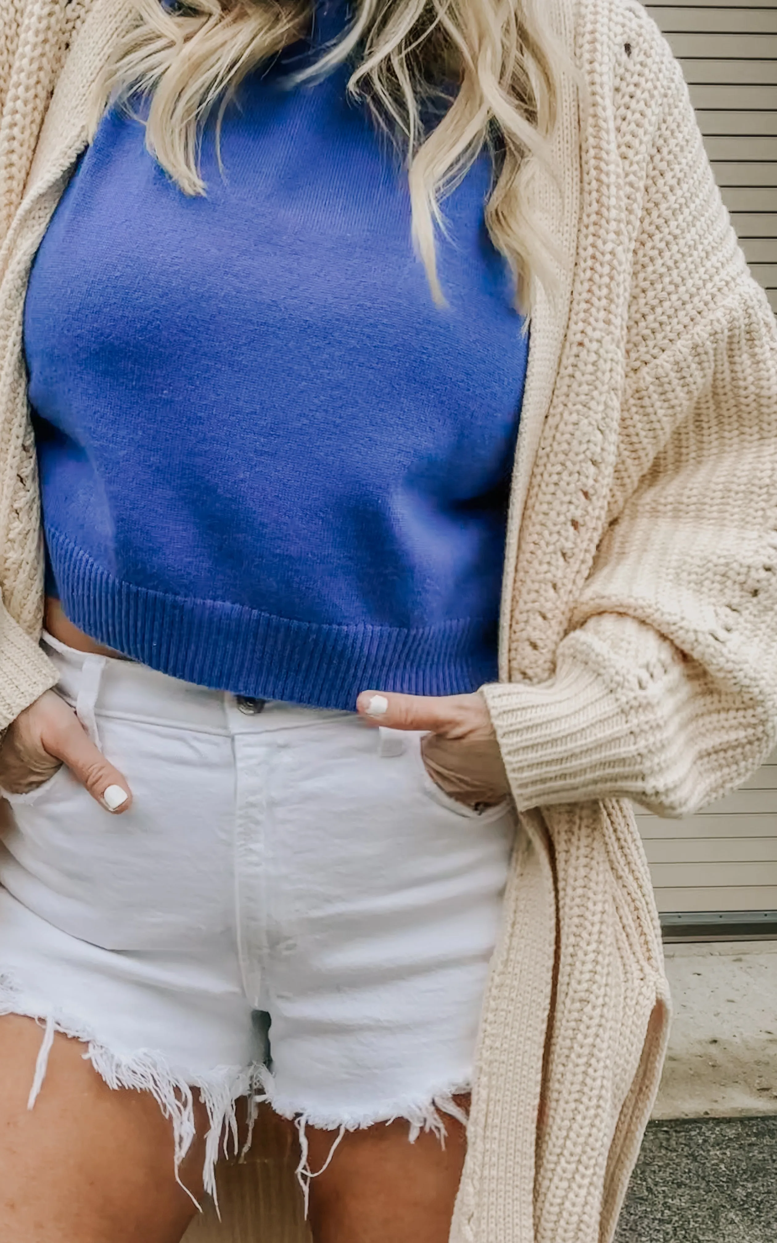 Bahama Blue Sleeveless Sweater