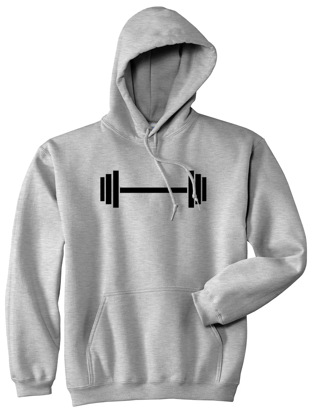 Barbell Workout Gym Mens Pullover Hoodie