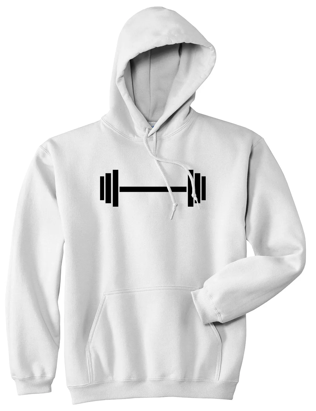 Barbell Workout Gym Mens Pullover Hoodie