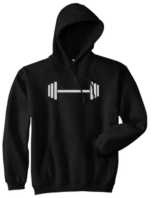 Barbell Workout Gym Mens Pullover Hoodie