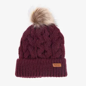 Barbour Penshaw Cable Beanie Bordeaux