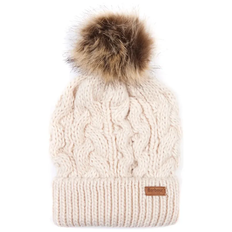 BARBOUR PENSHAW CABLE-KNIT BEANIE LHA0386 - Blush Pink