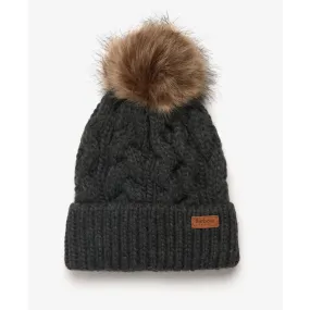 BARBOUR PENSHAW CABLE-KNIT BEANIE LHA0386 - Charcoal