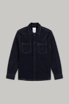 Bart Denim Snap Overshirt - EverBlue