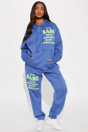 Be Kind Fleece Jogger Set - Blue