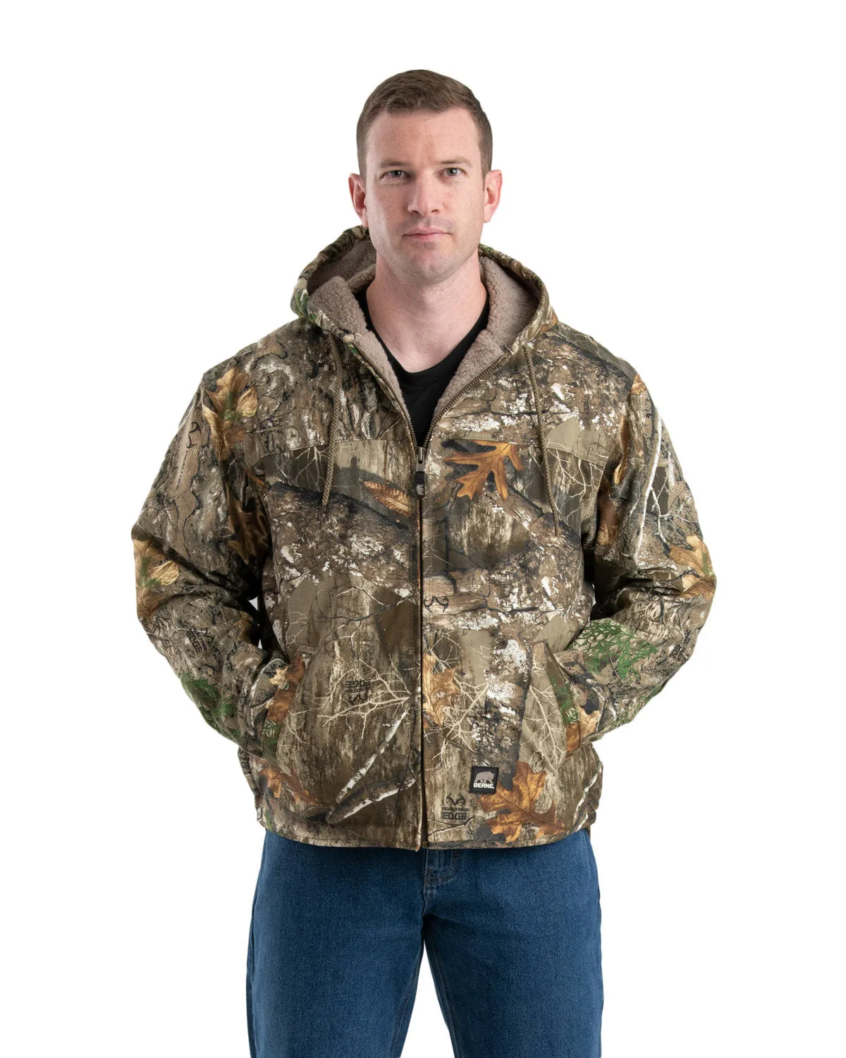 Berne Men's Heartland Washed Duck Hooded Work Coat