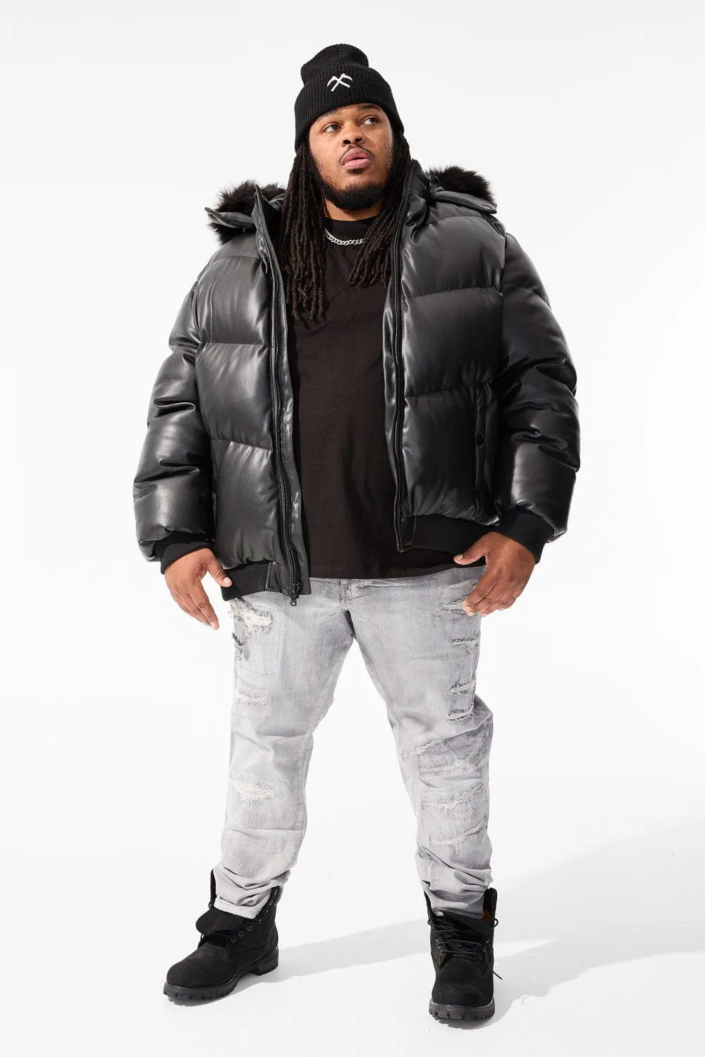 Big Men's Thriller Bubble Jacket (Black)