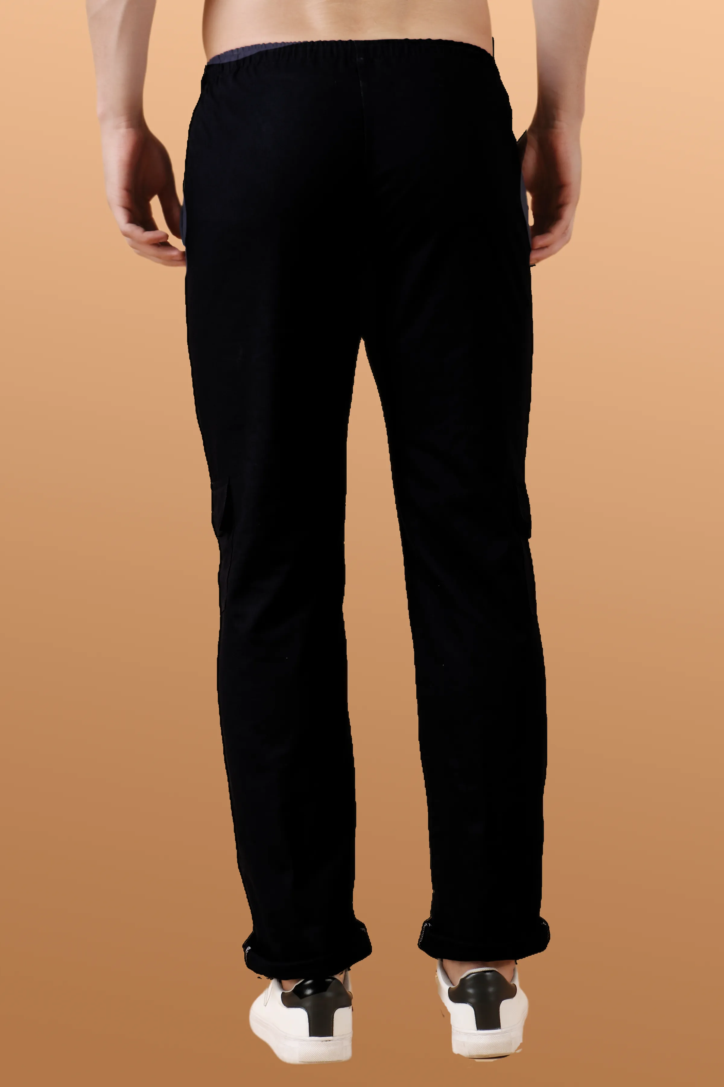 Black Stretch Cargo Pants